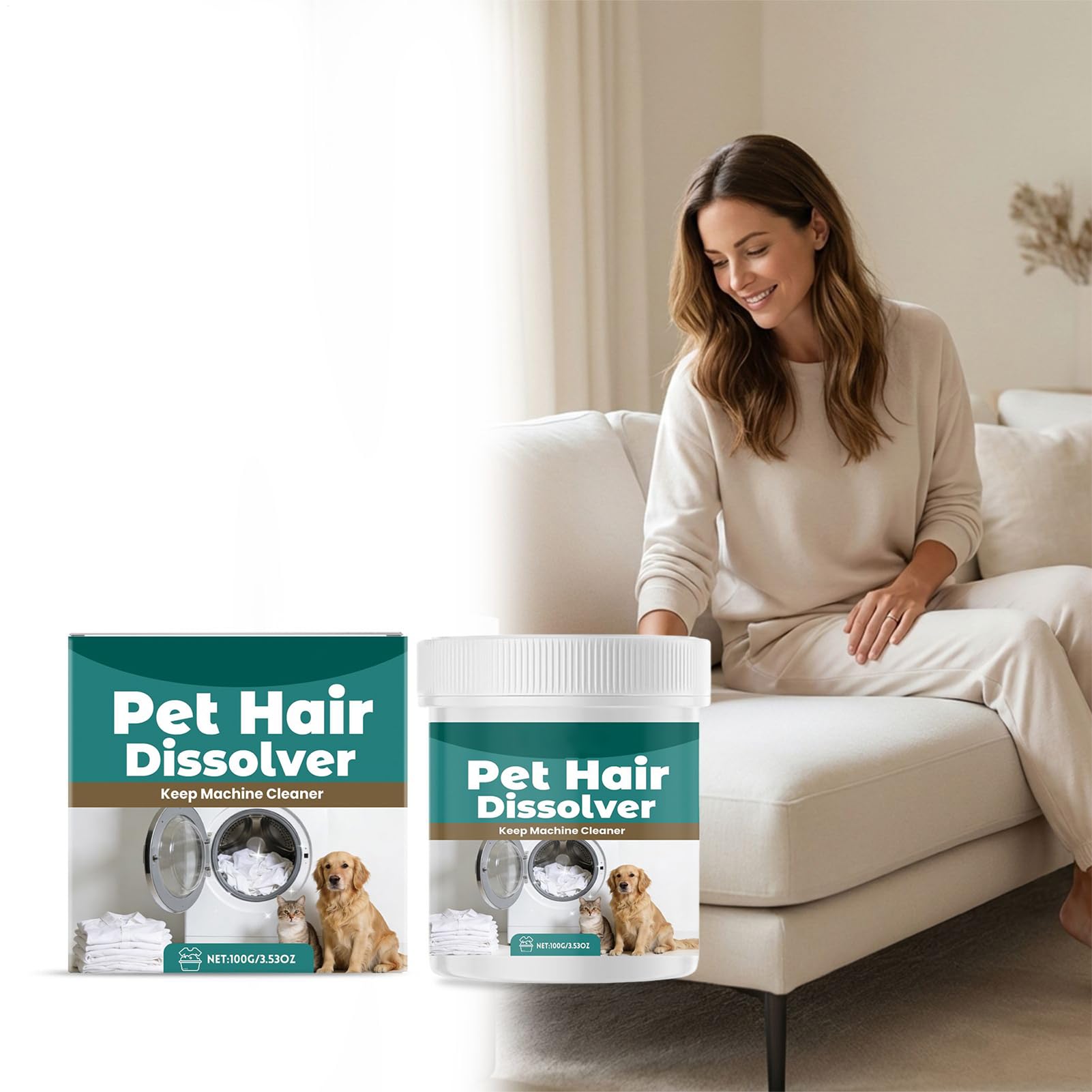 Amazon | ペットの毛溶解剤、衣類および繊維用ペットの毛除去剤、犬の